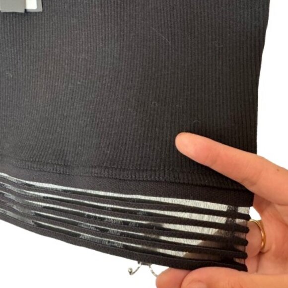 Kith black Massi micro-rib cropped tank top size M NWT - Picture 4 of 8